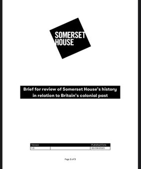 SOMERSET HOUSE’S HISTORY IN RELATION TO BRITAIN’S COLONIAL PAST